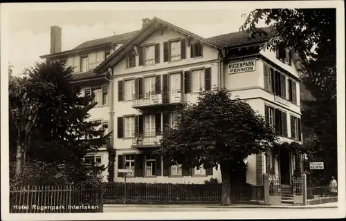 Ak Interlaken Kanton Bern Schweiz, Hotel Rugenpark