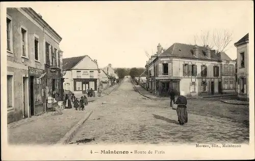 Ak Maintenon Eure et Loir, Route de Paris