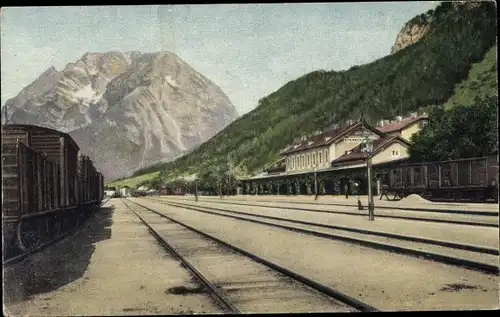 Ak Stainach Steiermark, Bahnhof Stainach Irdning