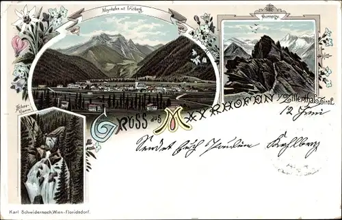 Litho Mayrhofen im Zillertal Tirol, Panorama, Stillupklamm