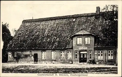 Ak Husbergermoor Husberger Moor Bönebüttel im Kreis Plön, Gastwirtschaft H. Blüdorn