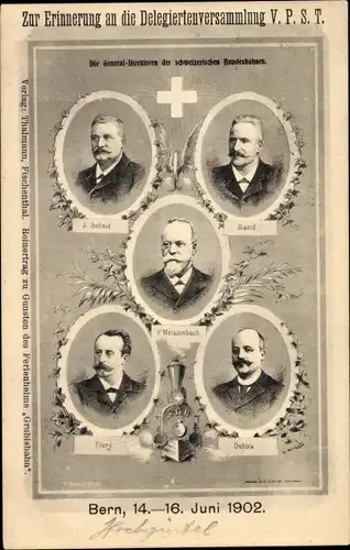 Ak Bern Stadt Schweiz, Delegiertenversammlung VPST, Generaldirektoren schweizerische Bundesbahnen