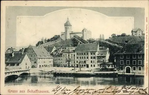 Ak Schaffhausen am Rhein Schweiz, Blick auf die Stadt, Schloss