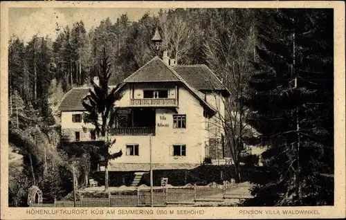 Ak Küb am Semmering Payerbach in Niederösterreich, Pension Villa Waldwinkel