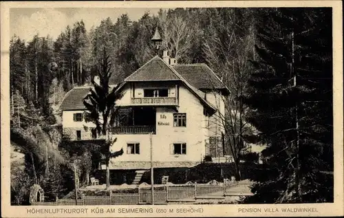 Ak Küb am Semmering Payerbach in Niederösterreich, Pension Villa Waldwinkel