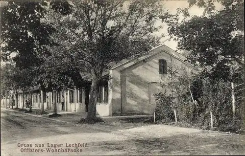 Ak Lagerlechfeld Graben in Schwaben, Truppenübungsplatz, Offiziers Wohnbaracke