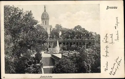 Ak Wrocław Breslau Schlesien, Liebichshöhe