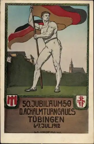 Ak Tübingen am Neckar, 50. Jubiläum Achalmturngau 1912