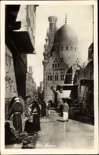 Ak Cairo Kairo Ägypten, blaue Moschee, Ibrahim-Agha-Mustahfizan-Moschee