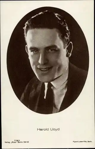 Ak Schauspieler Harold Lloyd, Portrait