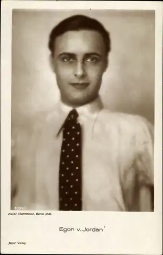 Ak Schauspieler Egon von Jordan, Portrait, Ross Verlag 2035 1