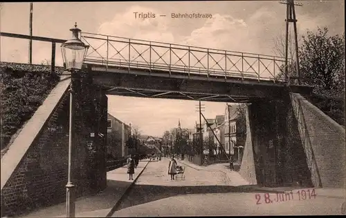 Ak Triptis in Thüringen, Bahnhofstraße