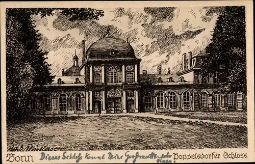 Künstler Ak Müllers, Rudi, Bonn am Rhein, Poppelsdorfer Schloss