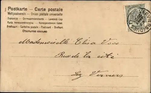 Buchstaben Ak Buchstabe X, Frau mit Schirm, spielende Kinder, NPG 195