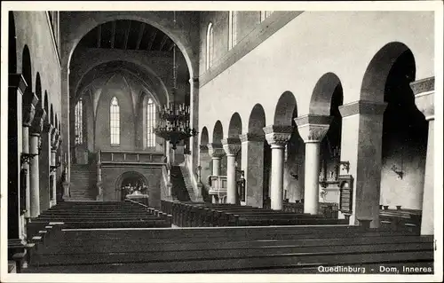 Ak Quedlinburg im Harz, Dom, Inneres