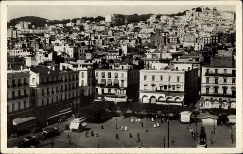 Ak Algier Alger Algerien, Place du Gouvernement et la Cosbah