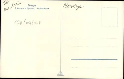 Ak Ålesund Aalesund Norwegen, Sjoholt, Strömsbroen