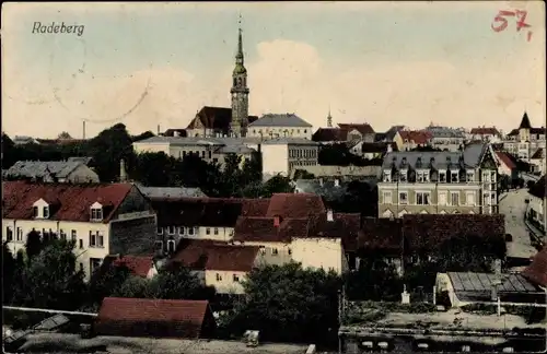 Ak Radeberg in Sachsen, Panorama vom Ort