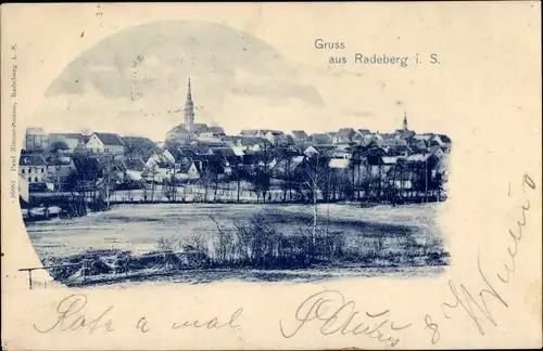 Ak Radeberg im Kreis Bautzen Sachsen, Panoramablick auf die Stadt