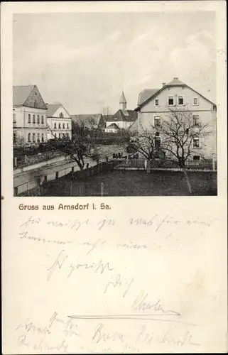 Ak Arnsdorf in Sachsen, Teilansicht