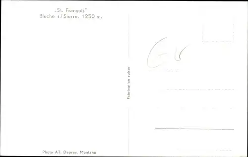 Ak Bluche Randogne Kanton Wallis, St. Francois