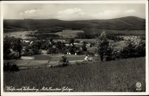 Ak Weifa Steinigtwolmsdorf Lausitz, Panorama mit Valtenberg