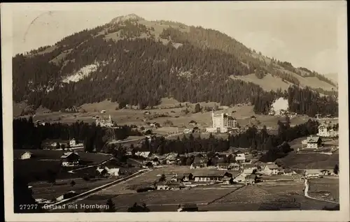 Ak Gstaad Saanen Kanton Bern, Panorama mit Hornbern