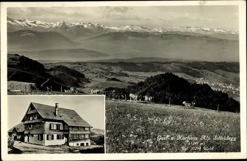 Ak Kanton Bern, Berner Oberland, Gast- und Kurhaus Alp Scheidegg