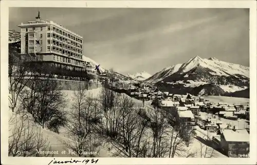 Ak Leysin Kanton Waadt, Miremont et Pic Chaussy