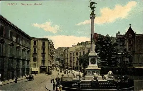 Ak Napoli Neapel Campania, Piazza dei Martiri