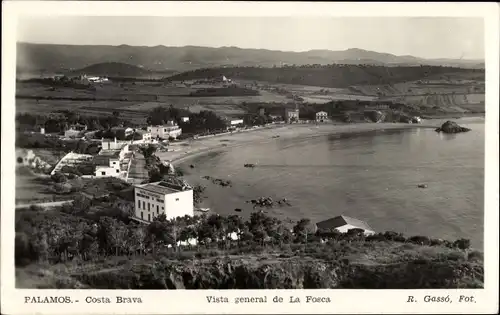 Ak Palamós Costa Brava Katalonien, Playa la Fosca, Vista general