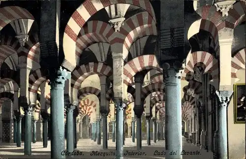 Ak Córdoba Andalusien Spanien, Mezquita, Interior, Lado del Levante