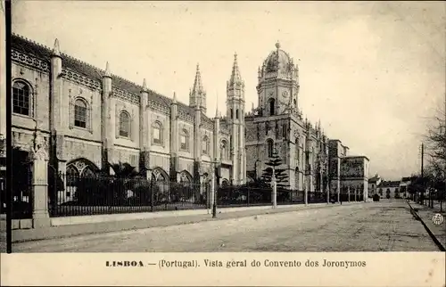 Ak Lisboa Lissabon Portugal, Vista geral do Convento dos Joronymos
