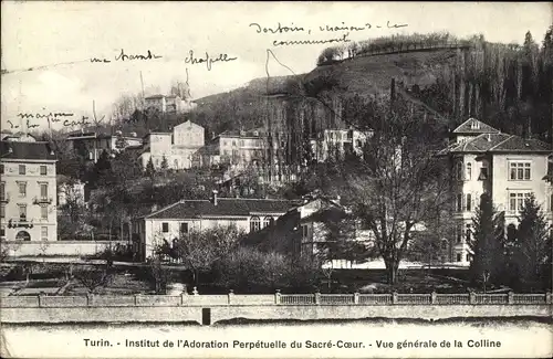 Ak Torino Turin Piemonte, Institut de l'Adoration Perpetuelle du Sacre-Coeur, vue generale