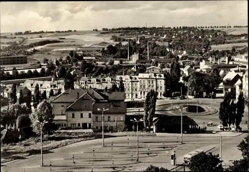 Ak Eisenberg in Thüringen, Blick zum Busbahnhof und Platz der Republik