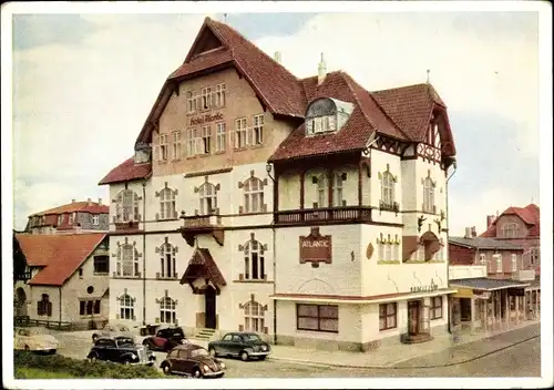 Ak Westerland auf Sylt, Atlantic Hotel, Autos