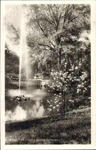 Ak Frankfurt an der Oder, Lenné-Anlagen, Wasserspiel