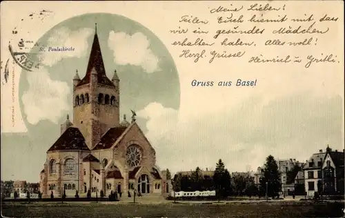 Ak Basel Bâle Stadt Schweiz, St. Pauluskirche