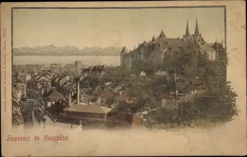 Ak Neuchâtel Neuenburg Stadt, Stadtansicht