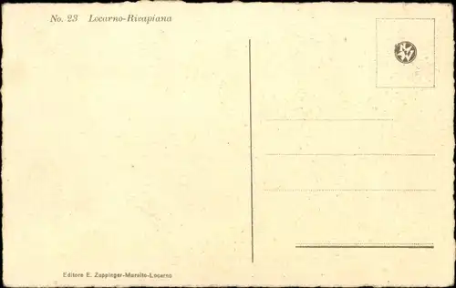 Künstler Ak Zuppinger, E., Locarno Kanton Tessin Schweiz, Rivapiana, Uferpartie