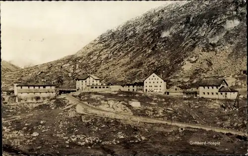 Ak Airolo Kanton Tessin Schweiz, St Gotthard Hospiz, Hotel Monte Prosa