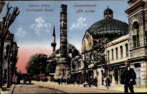 Ak Konstantinopel Istanbul Türkei, Colonne brûlée, Konstantinssäule