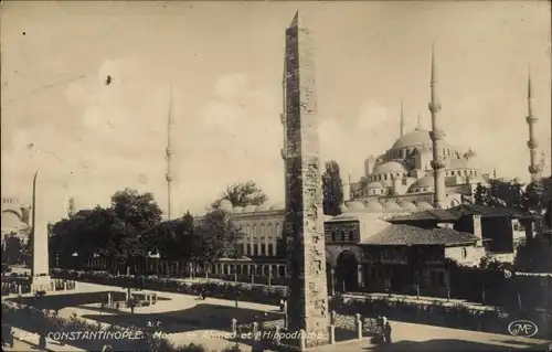 Ak Konstantinopel Istanbul Türkei, Hippodrome, Mosquee Ahmed