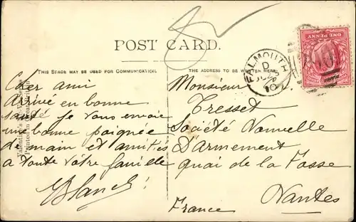 Ak Falmouth Cornwall England, Falmouth from the Station