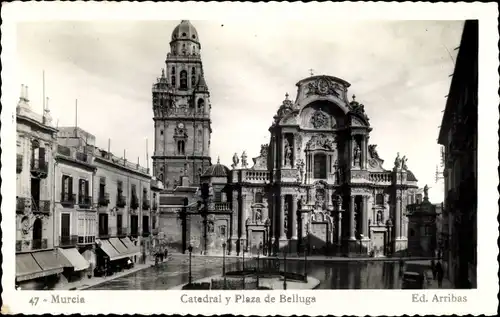 Ak Murcia Stadt Spanien, Catedral y Plaza de Belluga