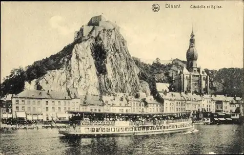 Ak Dinant Wallonien Namur, Citadelle et Eglise, Fähre