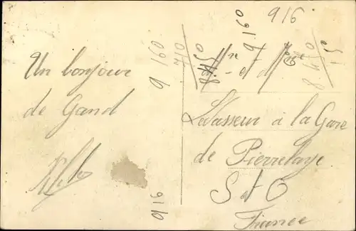 Ak Gand Gent Ostflandern, Entrée du Chateau des Comtes