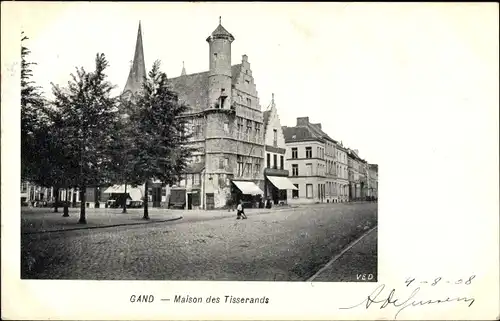 Ak Gand Gent Ostflandern, Maison des Tisserands