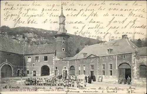 Ak Amay Wallonien Lüttich, Abbaye de Flone, Cour de l'Ecole