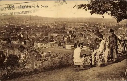 Ak Liège Lüttich Wallonien, Panorama vu de Cointe, Blick auf den Ort, Kinder